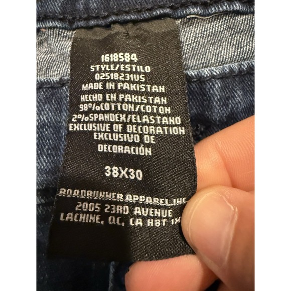 Urban Star Jeans Mens 38x30 Blue Relaxed Straight Leg Dark Wash Denim - Picture 4 of 10